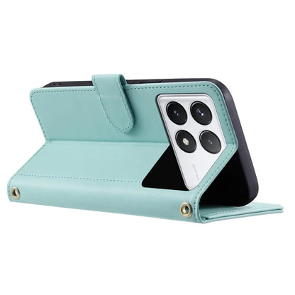 For Xiaomi Redmi K70E 5G / Poco X6 Pro 5G Leather Case Rhombus Grid Wallet Crossbody Phone Cover