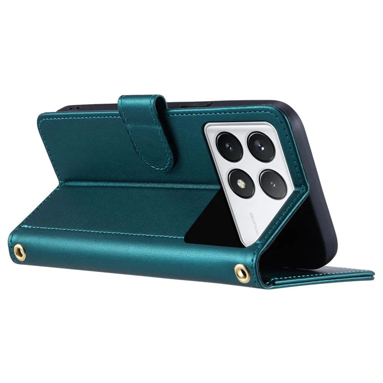 For Xiaomi Redmi K70E 5G / Poco X6 Pro 5G Leather Case Rhombus Grid Wallet Crossbody Phone Cover