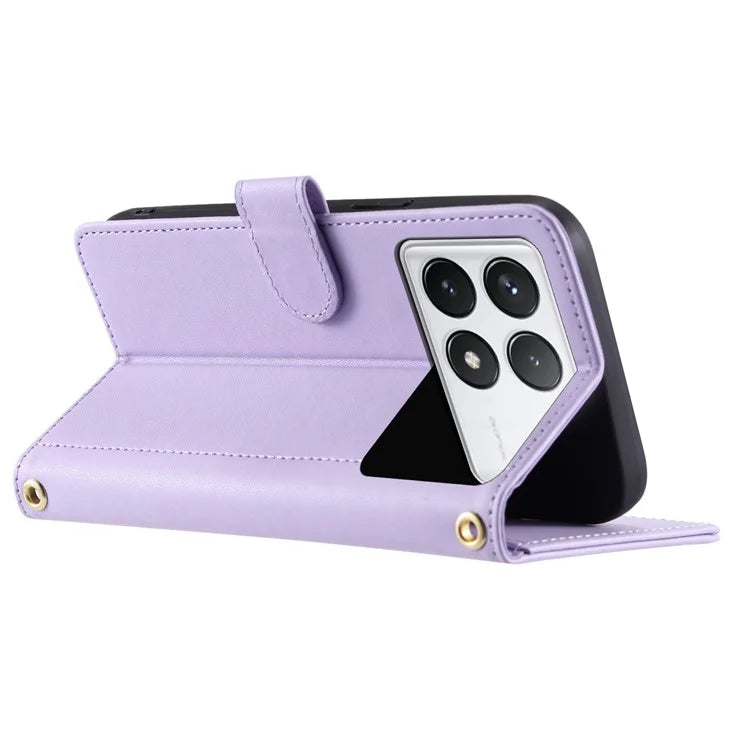 For Xiaomi Redmi K70E 5G / Poco X6 Pro 5G Leather Case Rhombus Grid Wallet Crossbody Phone Cover