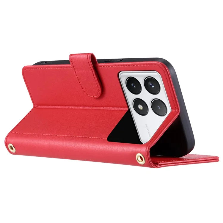For Xiaomi Redmi K70E 5G / Poco X6 Pro 5G Leather Case Rhombus Grid Wallet Crossbody Phone Cover