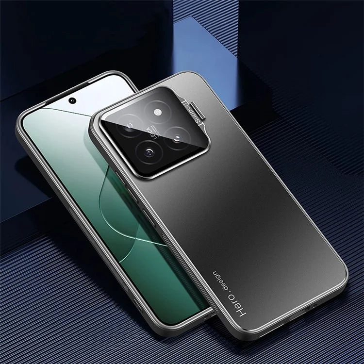 For Xiaomi 14 Case Lens Guard Kickstand PC+TPU Phone Cover Support Magnetic Car Mount