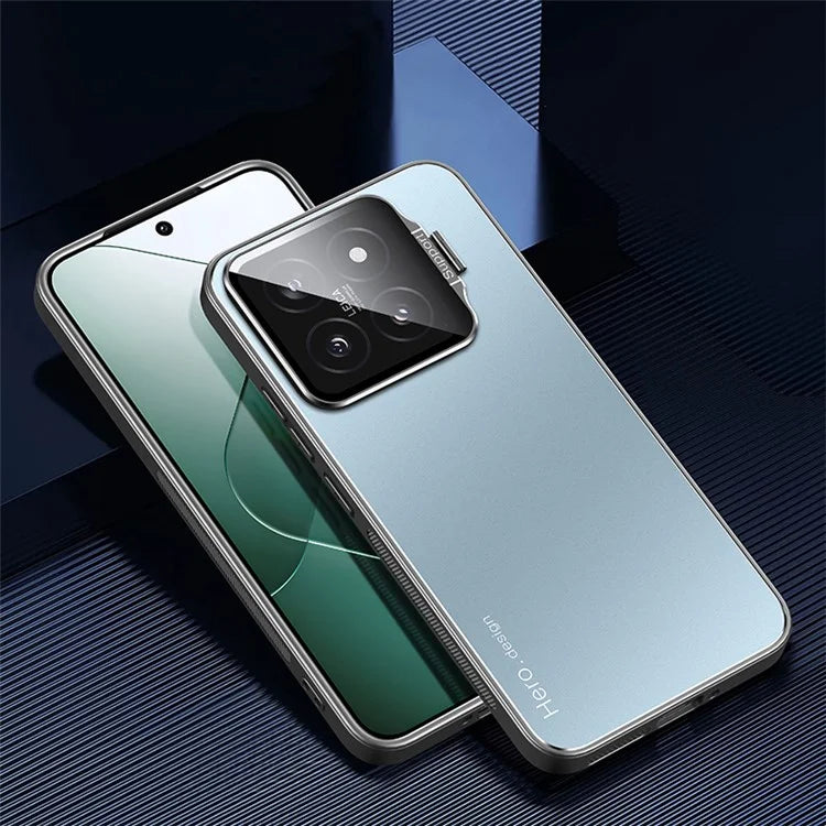 For Xiaomi 14 Case Lens Guard Kickstand PC+TPU Phone Cover Support Magnetic Car Mount