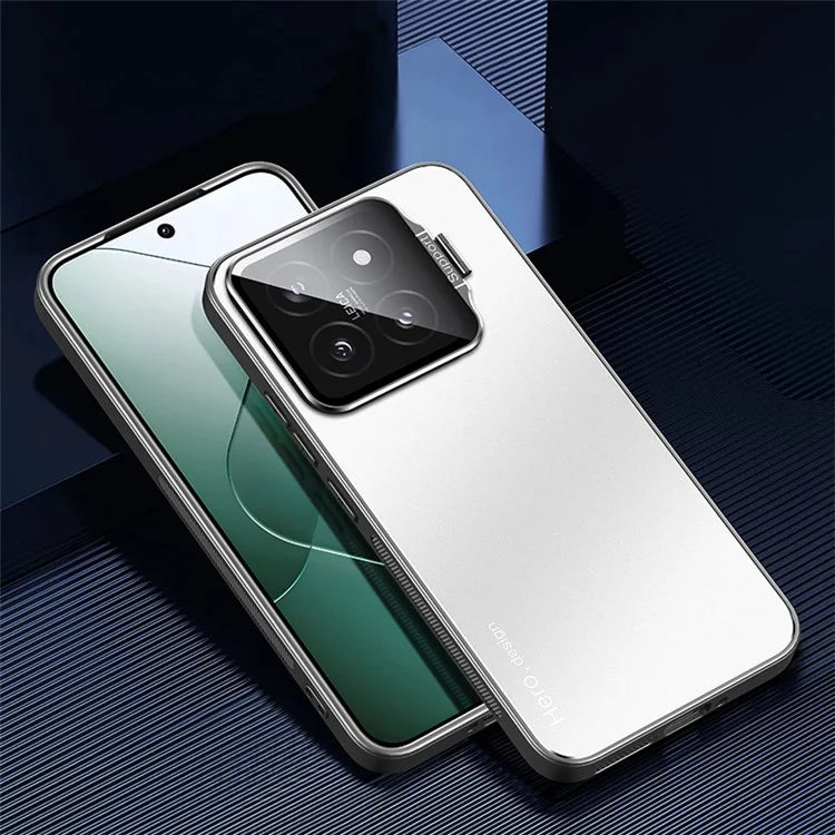 For Xiaomi 14 Case Lens Guard Kickstand PC+TPU Phone Cover Support Magnetic Car Mount