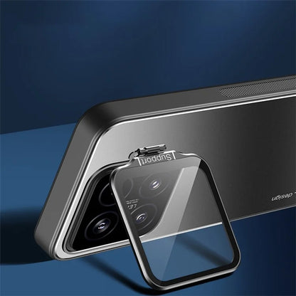 For Xiaomi 14 Case Lens Guard Kickstand PC+TPU Phone Cover Support Magnetic Car Mount