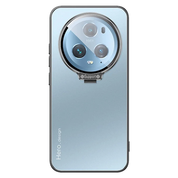 For Honor Magic5 Pro Cell Phone Case Works with Magnetic Car Mount Hidden Kickstand Back Cover
