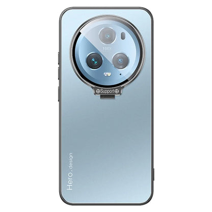 For Honor Magic5 Pro Cell Phone Case Works with Magnetic Car Mount Hidden Kickstand Back Cover