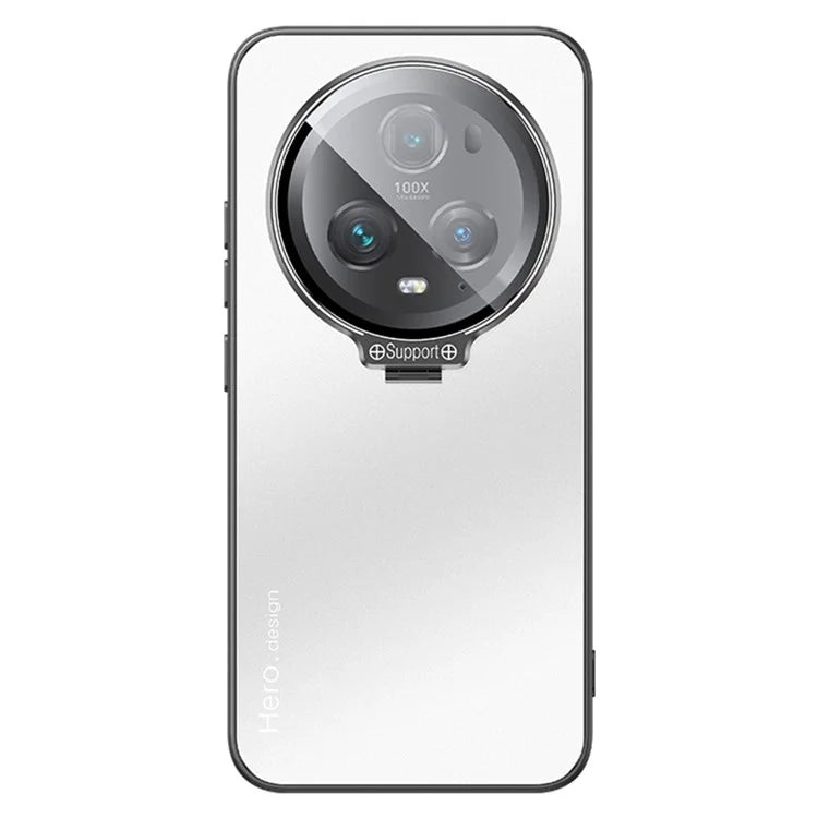 For Honor Magic5 Pro Cell Phone Case Works with Magnetic Car Mount Hidden Kickstand Back Cover
