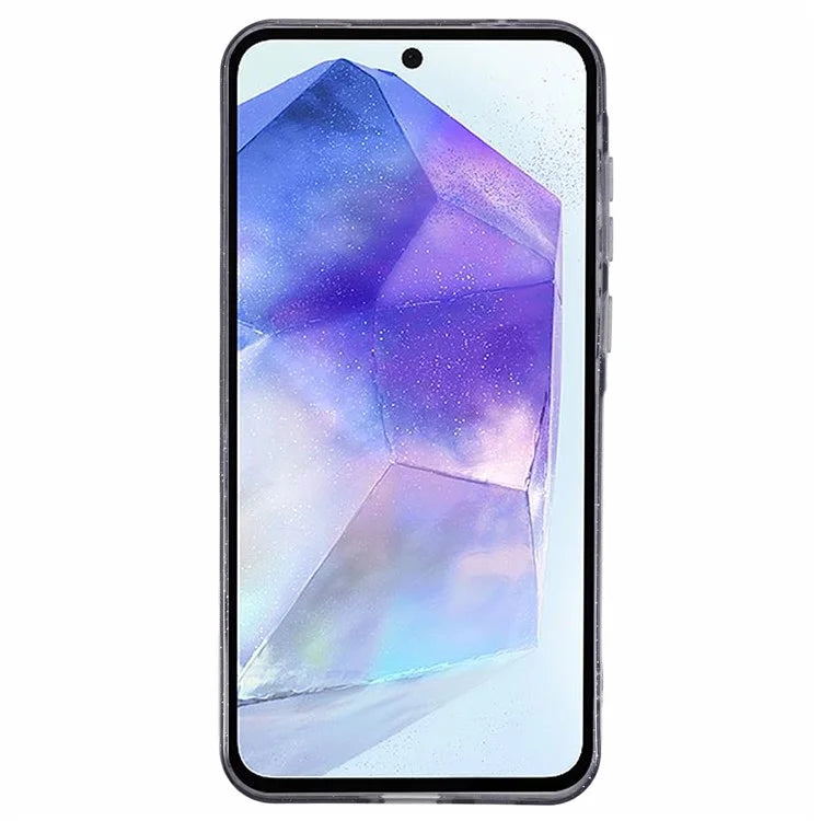 JTW Series for Samsung Galaxy A35 5G Case Glitter Surface Shockproof TPU Phone Cover Black