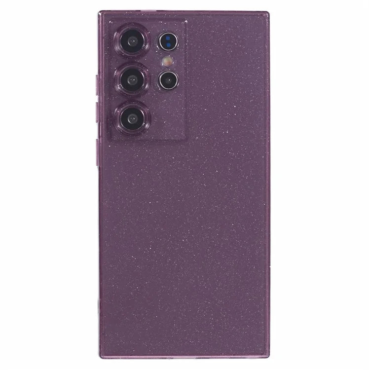 JTW Series for Samsung Galaxy S21 Ultra 5G Shockproof Case Glitter Surface TPU Slim Phone Cover Purple