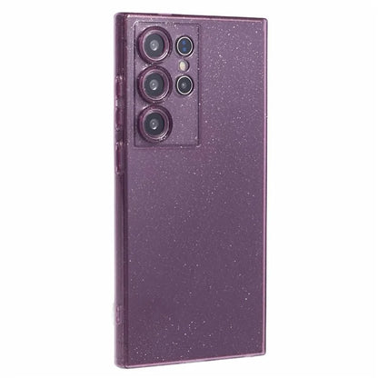 JTW Series for Samsung Galaxy S21 Ultra 5G Shockproof Case Glitter Surface TPU Slim Phone Cover Purple