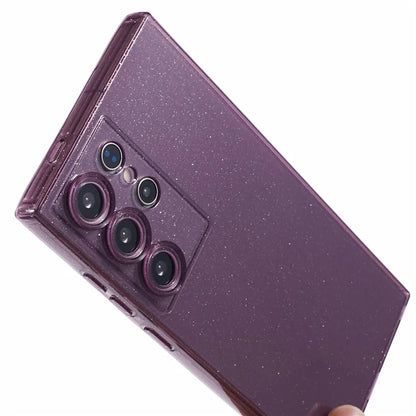 JTW Series for Samsung Galaxy S21 Ultra 5G Shockproof Case Glitter Surface TPU Slim Phone Cover Purple