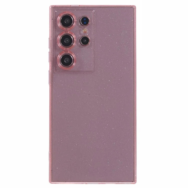 JTW Series for Samsung Galaxy S24 Ultra Case Glitter TPU Phone Shell with Precise Lens Cutout Pink
