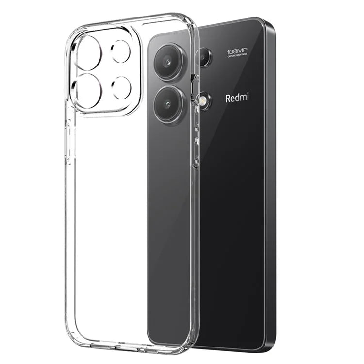 NORTHJO For Xiaomi Redmi Note 13 4G TPU Case Clear Phone Cover with Tempered Glass Film