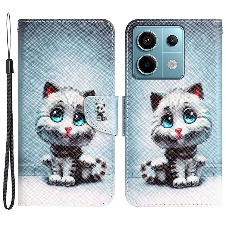 For Xiaomi Redmi Note 13 Pro 5G / Poco X6 5G Case Pattern Printing Leather Wallet Cover