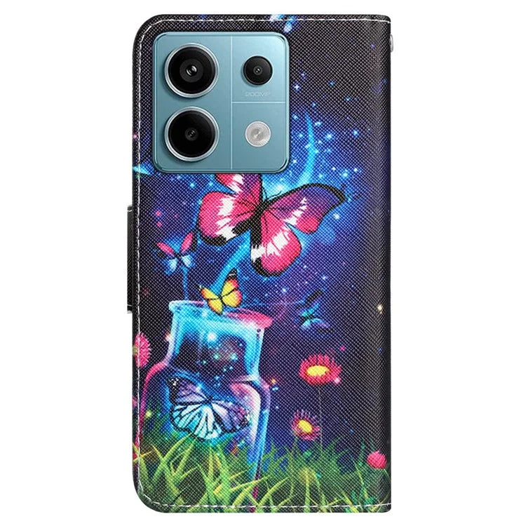 For Xiaomi Redmi Note 13 Pro 5G / Poco X6 5G Case Pattern Printing Leather Wallet Cover
