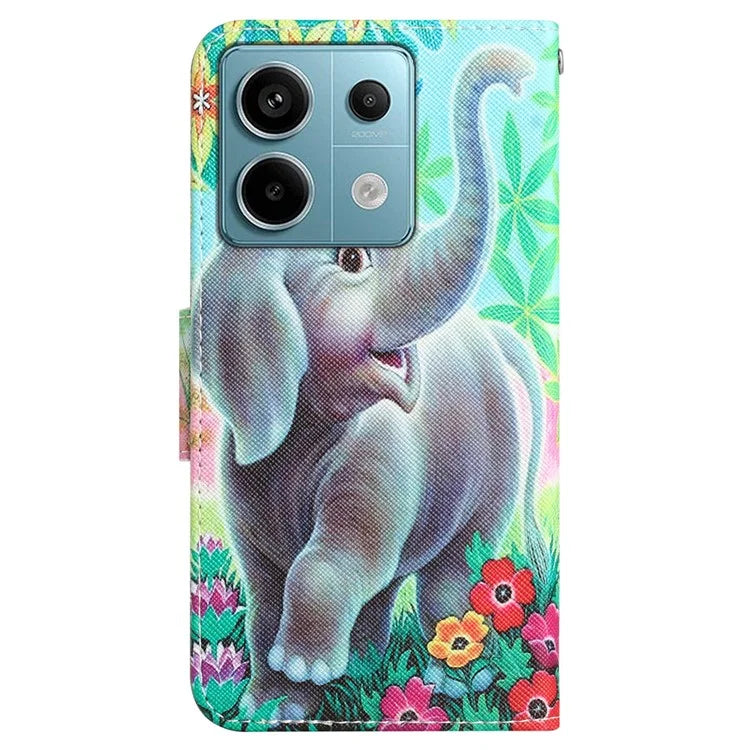 For Xiaomi Redmi Note 13 Pro 5G / Poco X6 5G Case Pattern Printing Leather Wallet Cover