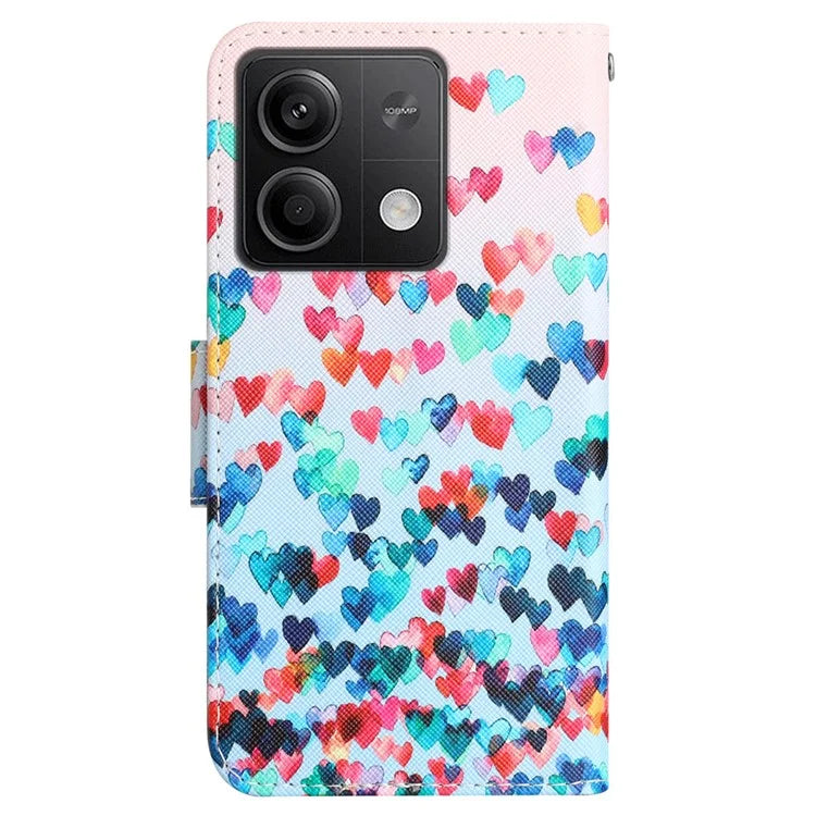 For Xiaomi Redmi Note 13 5G Case PU Leather Magnetic Clasp Pattern Printing Phone Cover