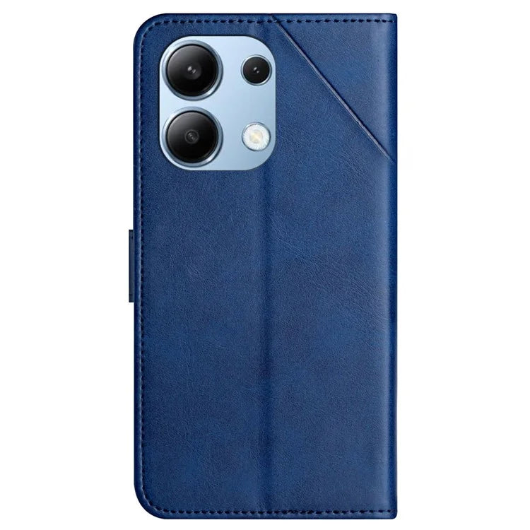 For Xiaomi Redmi Note 13 4G Case Leather Wallet Line Pattern Phone Cover