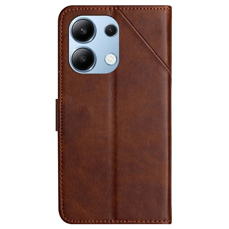 For Xiaomi Redmi Note 13 4G Case Leather Wallet Line Pattern Phone Cover