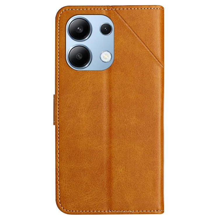 For Xiaomi Redmi Note 13 4G Case Leather Wallet Line Pattern Phone Cover