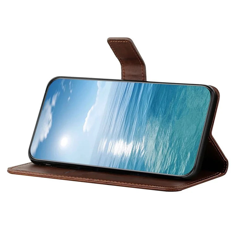 For Xiaomi Redmi Note 13 Pro 4G / Poco M6 Pro 4G Case Lines Imprinted PU Leather Wallet Stand Phone Cover