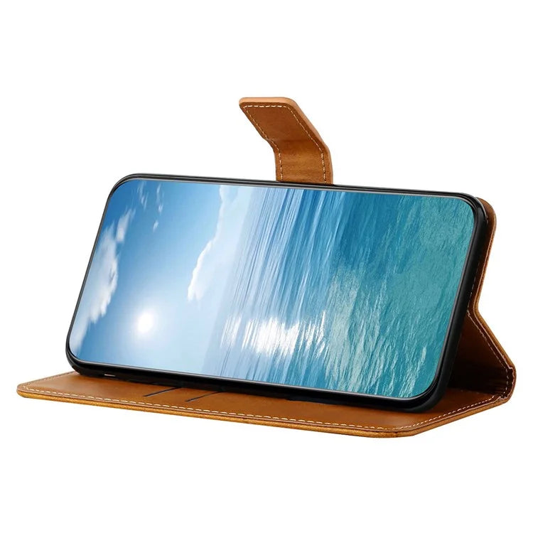 For Xiaomi Redmi Note 13 Pro 4G / Poco M6 Pro 4G Case Lines Imprinted PU Leather Wallet Stand Phone Cover