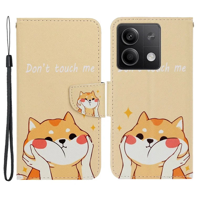 For Xiaomi Redmi Note 13 5G Case Pattern Printing Protective Leather Folio Phone Cover