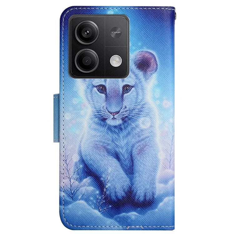 For Xiaomi Redmi Note 13 5G Case Pattern Printing Protective Leather Folio Phone Cover