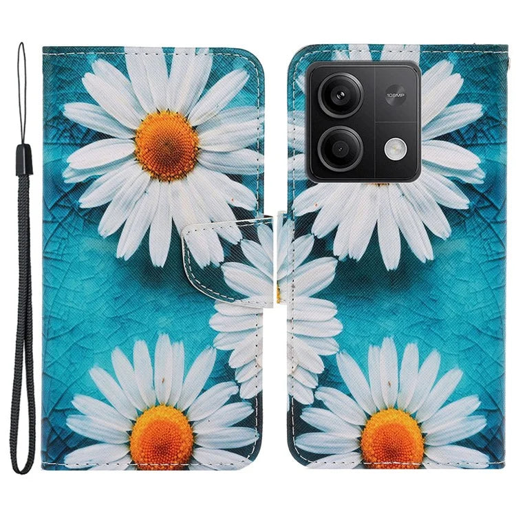 For Xiaomi Redmi Note 13 5G Case Pattern Printing Protective Leather Folio Phone Cover