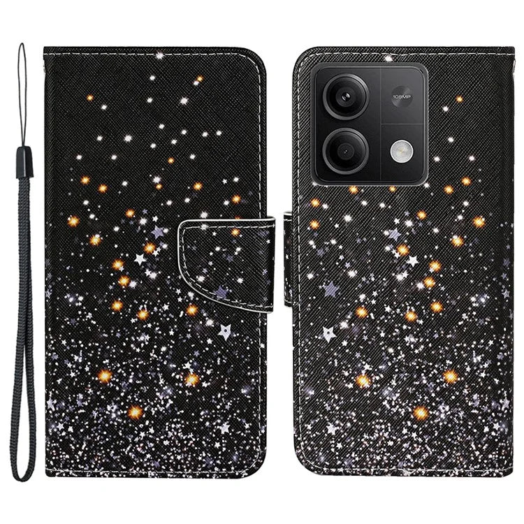 For Xiaomi Redmi Note 13 5G Case Pattern Printing Protective Leather Folio Phone Cover