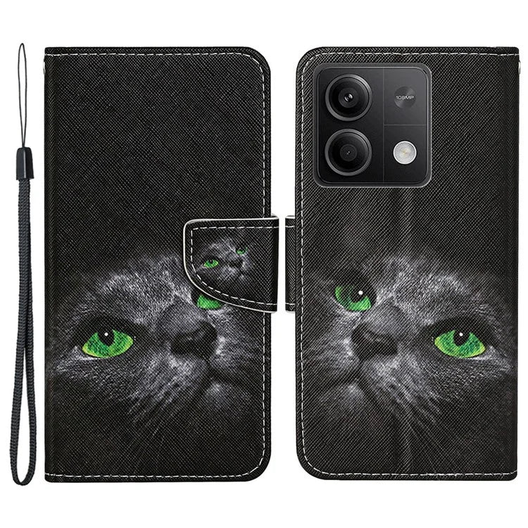 For Xiaomi Redmi Note 13 5G Case Pattern Printing Protective Leather Folio Phone Cover