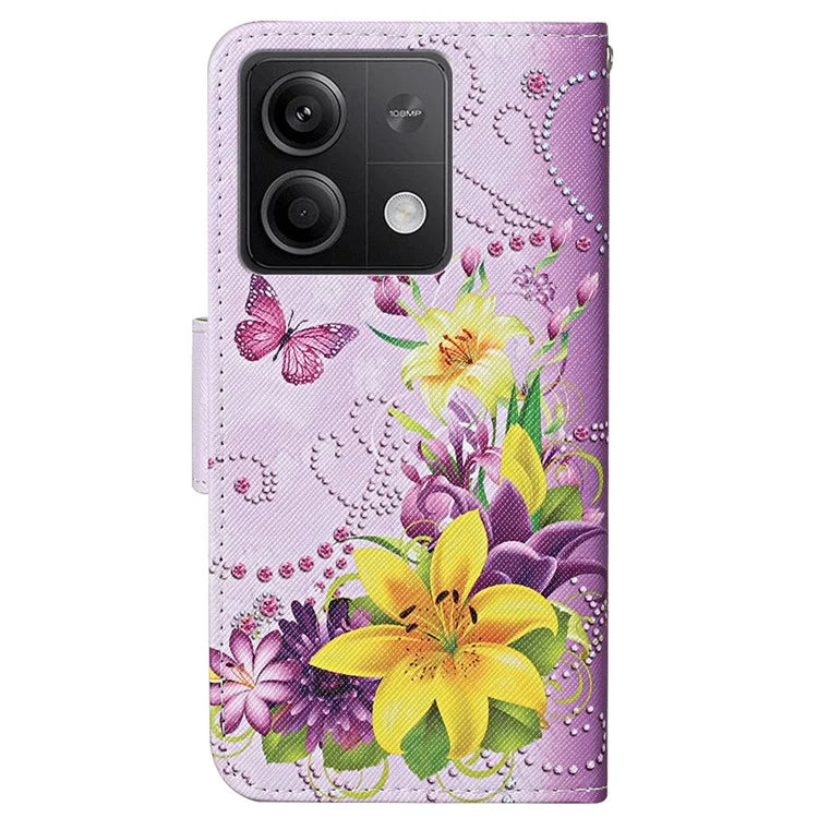 For Xiaomi Redmi Note 13 5G Case Pattern Printing Protective Leather Folio Phone Cover