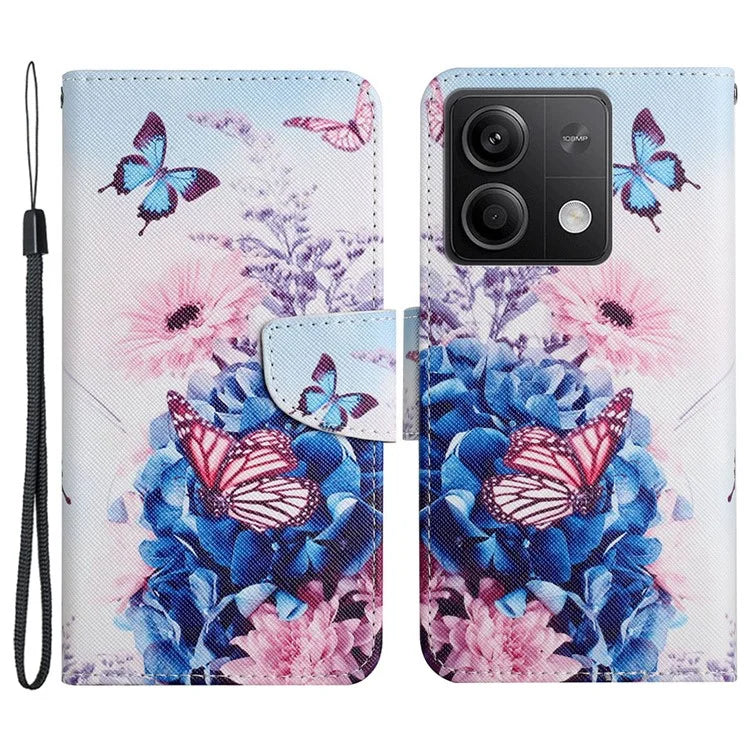 For Xiaomi Redmi Note 13 5G Case Pattern Printing Protective Leather Folio Phone Cover