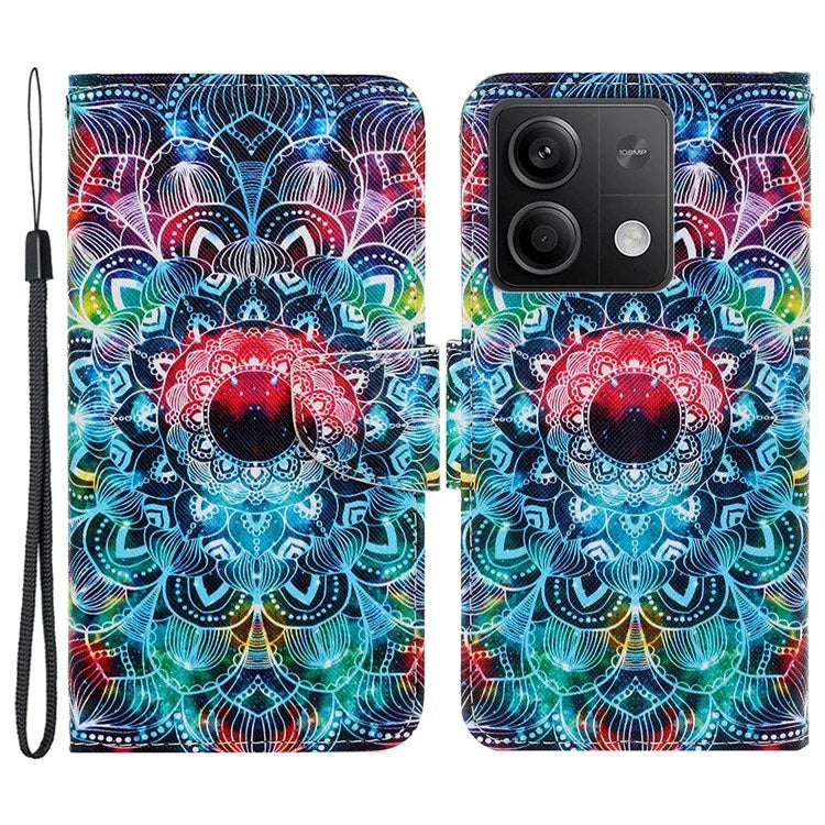 For Xiaomi Redmi Note 13 5G Case Pattern Printing Protective Leather Folio Phone Cover