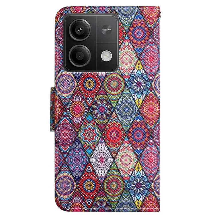 For Xiaomi Redmi Note 13 5G Case Pattern Printing Protective Leather Folio Phone Cover