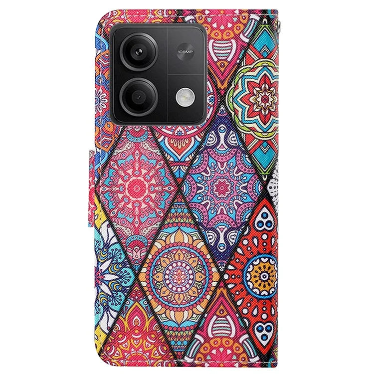For Xiaomi Redmi Note 13 5G Case Pattern Printing Protective Leather Folio Phone Cover