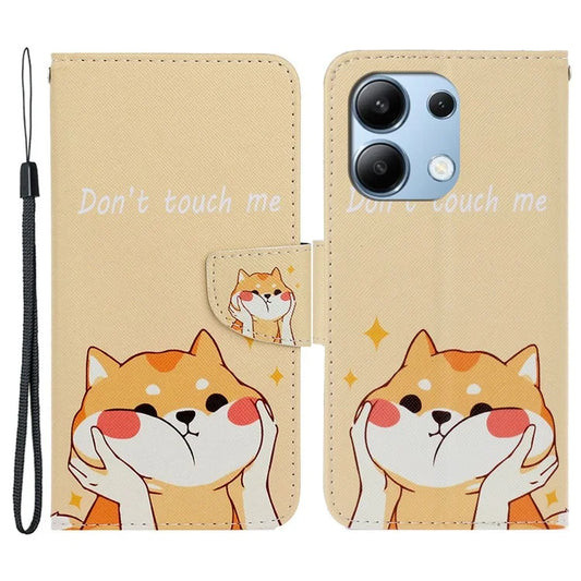 For Xiaomi Redmi Note 13 4G Case PU Leather Stand Wallet Phone Cover Pattern Printing