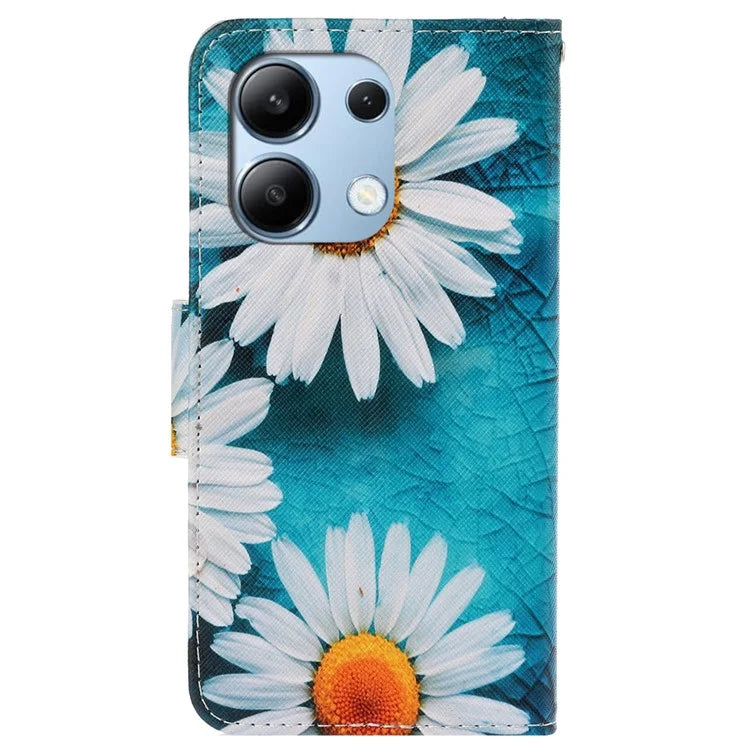 For Xiaomi Redmi Note 13 4G Case PU Leather Stand Wallet Phone Cover Pattern Printing