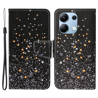 For Xiaomi Redmi Note 13 4G Case PU Leather Stand Wallet Phone Cover Pattern Printing