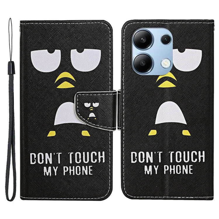For Xiaomi Redmi Note 13 4G Case PU Leather Stand Wallet Phone Cover Pattern Printing
