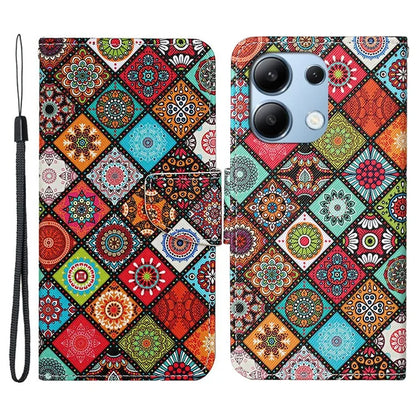 For Xiaomi Redmi Note 13 4G Case PU Leather Stand Wallet Phone Cover Pattern Printing