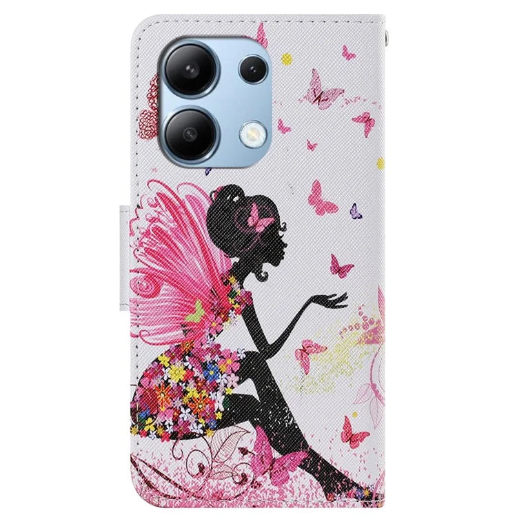For Xiaomi Redmi Note 13 4G Case PU Leather Stand Wallet Phone Cover Pattern Printing