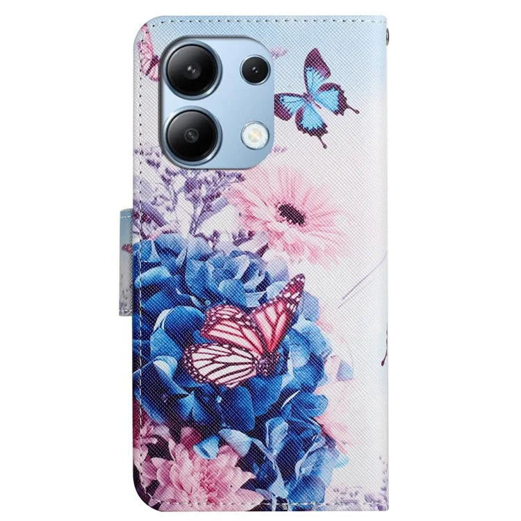 For Xiaomi Redmi Note 13 4G Case PU Leather Stand Wallet Phone Cover Pattern Printing