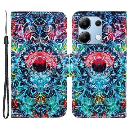 For Xiaomi Redmi Note 13 4G Case PU Leather Stand Wallet Phone Cover Pattern Printing