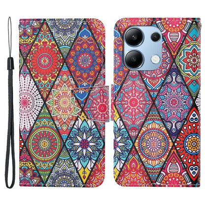 For Xiaomi Redmi Note 13 4G Case PU Leather Stand Wallet Phone Cover Pattern Printing