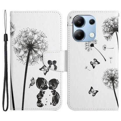 For Xiaomi Redmi Note 13 4G Case PU Leather Stand Wallet Phone Cover Pattern Printing