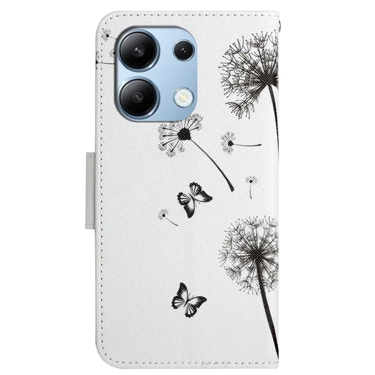 For Xiaomi Redmi Note 13 4G Case PU Leather Stand Wallet Phone Cover Pattern Printing