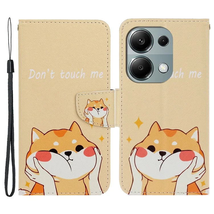 For Xiaomi Redmi Note 13 Pro 4G / Poco M6 Pro 4G Leather Case Pattern Printing Wallet Phone Cover