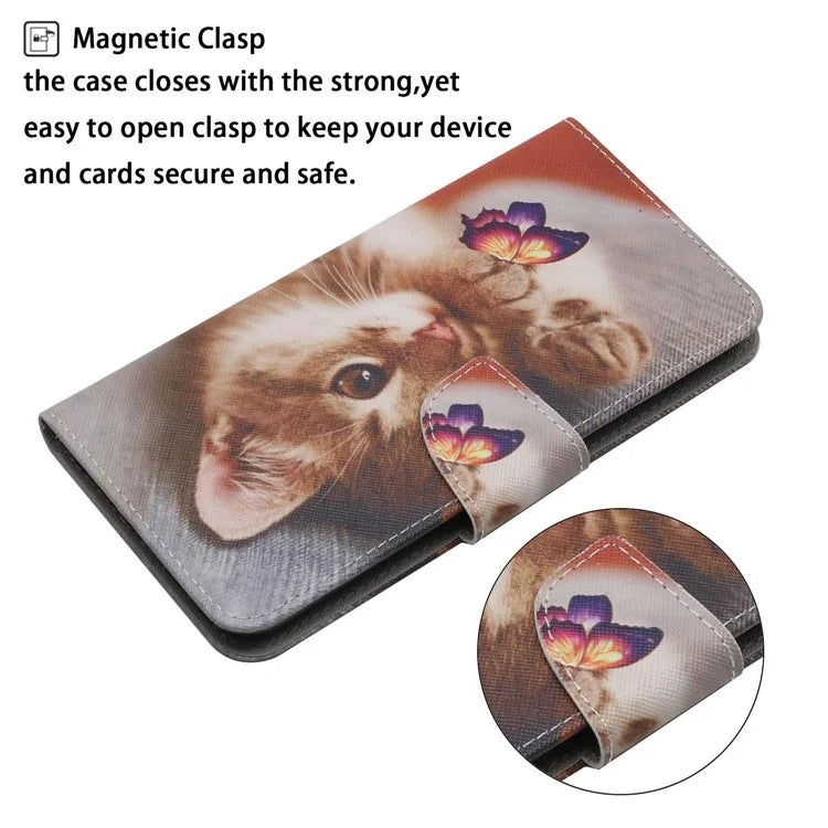 For Xiaomi Redmi Note 13 Pro 4G / Poco M6 Pro 4G Leather Case Pattern Printing Wallet Phone Cover