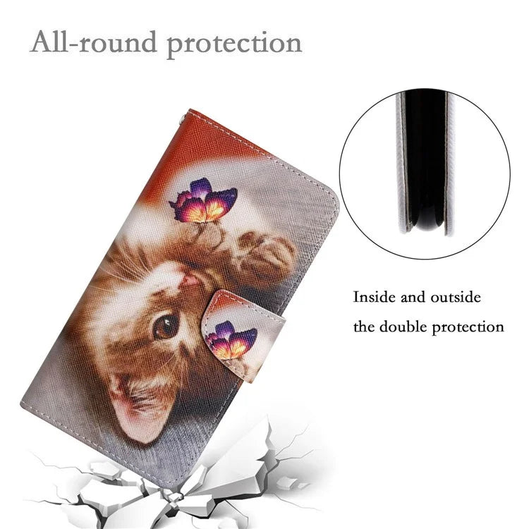 For Xiaomi Redmi Note 13 Pro 4G / Poco M6 Pro 4G Leather Case Pattern Printing Wallet Phone Cover